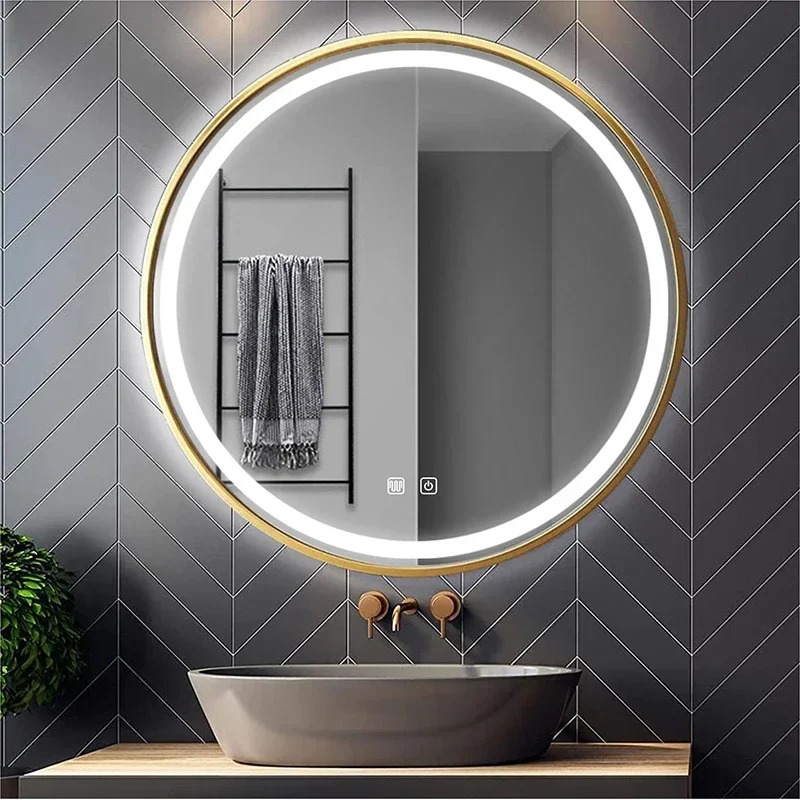 60/70/80cm LED Smart Gold Fram - Home Living Bathroom Vanity ulasan dan harga