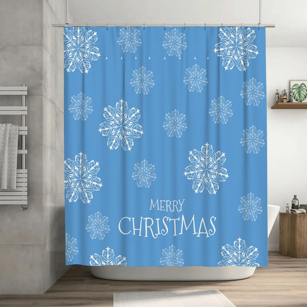 Christmas Shower Curtain Snowf - Home Bathroom Decor Ideas ulasan dan harga