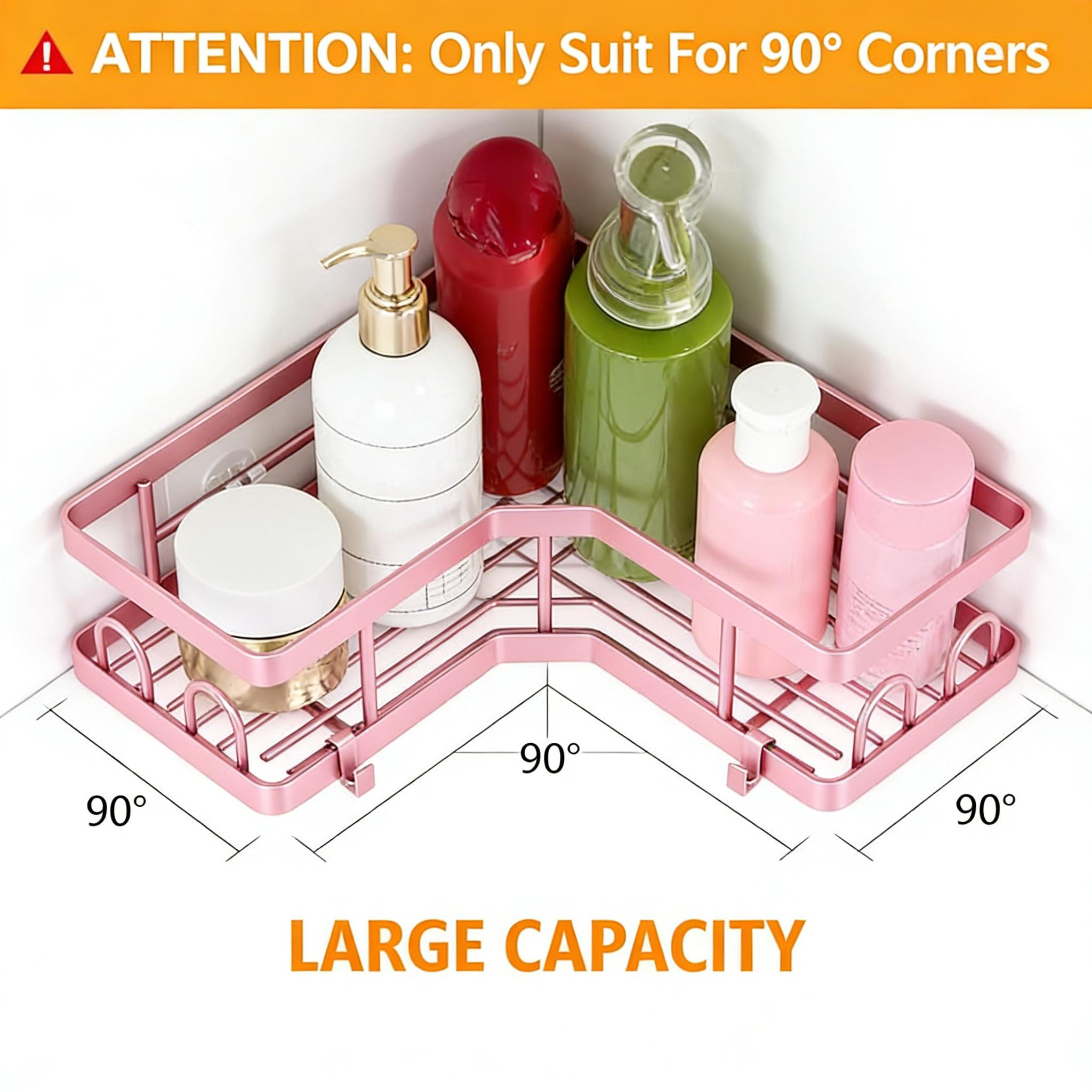 5Pcs Minimalist Pink Shower Or - Home Essentials Bathroom Storage ulasan dan harga