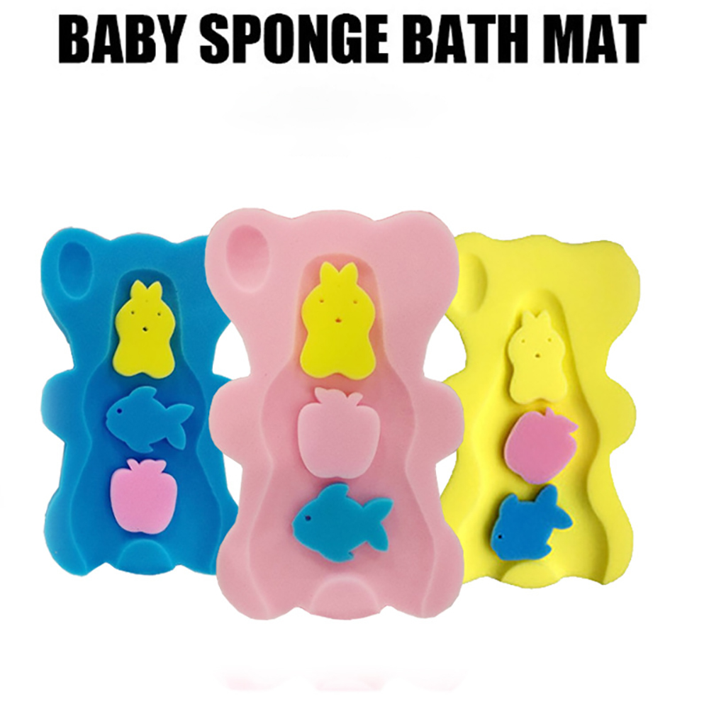 Baby Bathing Mat with Net Cove - Non Slip Bath Mat ulasan dan harga