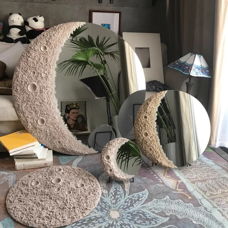 Moon Cute Mirror Wall Living R - Home Living Bathroom Vanity ulasan dan harga
