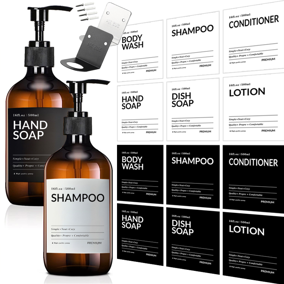16oz Shampoo Bottles Bathroom  - Home Bathroom Soap Dispenser ulasan dan harga